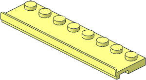 Plate  2 x  8 with Door Rail