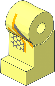 Minifig Leg Right with Racing Suit with Orange Lines and Silver Hexagons Pattern