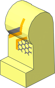 Minifig Leg Left with Racing Suit with Orange Lines and Silver Hexagons Pattern