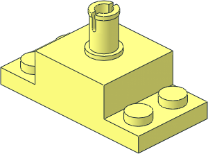 Brick  2 x  2 with Vertical Pin and  1 x  2 Side Plates