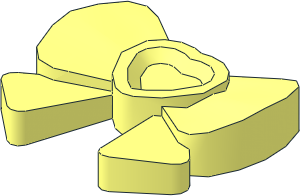 Figure Friends Hair Decoration, Bow with Heart, Long Ribbon with Pin