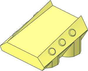 Slope Brick  2 x  2 x  1 with Flanges and Pistons