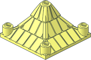 Roof  6 x  6 x  3 with Hollow Top Stud