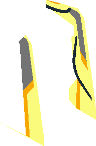 ~Minifig Torso with Race Suit with Silver McLaren Logos and Orange and Silver Stripes Pattern - One Half