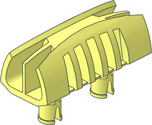 Technic Grille  1 x  4 with 2 Pins