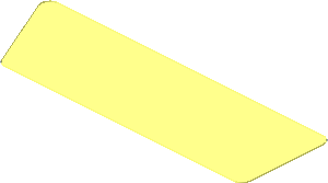 ~Sticker Back  0.8 x  2.5 Irregular