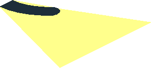 ~Tile  1 x  2 with Black Smile Pattern - Half