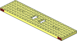 Train Base  6 x 24 with Black Train Logo on Red Background Stickers at Each End on Both Side