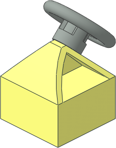 Car Steering Wheel Holder  2 x  2 with Light Grey Steering Wheel