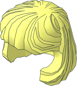 Minifig Hair Female Mid-Length Combed Behind Ear