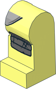 Minifig Leg Right with Turtle Shell and Dark Bluish Grey Knee Pad Pattern