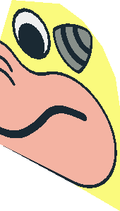 ~Brick  2 x  4 x  2 with Curved Top with Horned Troll Face Pattern - Half