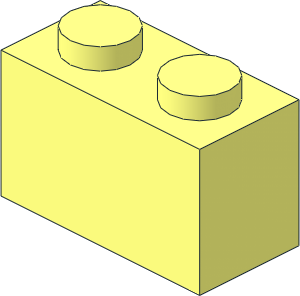 Brick  1 x  2 without Centre Stud