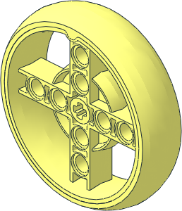 Wheel 14 x 48 with 4 Spokes with Integral Tyre