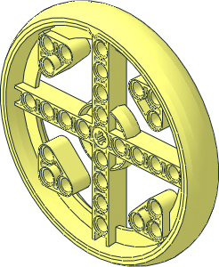 Wheel 14 x 80 with  4 Spokes with Integral Tyre