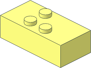 Brick Braille 2 x 4 with 3 Studs (DOTS-235)