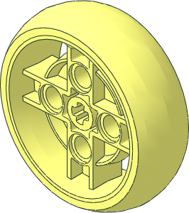 Wheel 14 x 35 with 4 Spokes with Integral Tyre