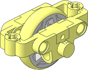 Motor Inertia Flywheel  4 x  6 x  2 with Metal Wheel and Rubber Tyre