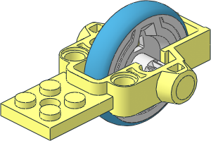 Motor Inertia Flywheel  4 x  7 x  1 with Metal Wheel and DkAzur Tyre