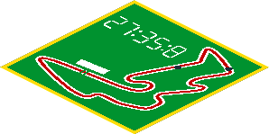 Sticker  5.8 x  5.8 with Map of Race Track and Time Display