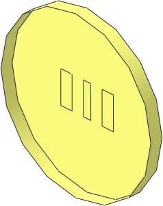 ~Roadsign Clip-on  2 x  2 Round without Front Face