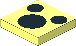 Tile  2 x  2 with 3 Black Circles Sticker
