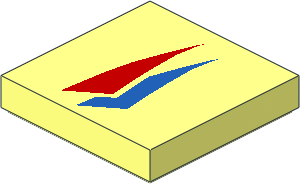 Tile  2 x  2 with Red and Blue Windsurfer Pattern