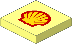 Tile  2 x  2 with Shell Logo 1971 Pattern