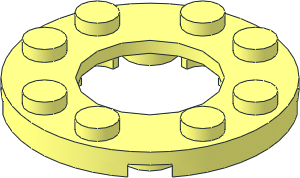 Plate  4 x  4 Round with  2 x  2 Round Hole