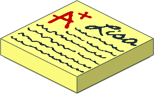 Tile  2 x  2 with "A+ Lisa" and Writing Lines Pattern