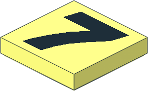 Tile  2 x  2 with Black "7" Pattern