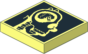Tile  2 x  2 with Homer's Head X-Ray Pattern