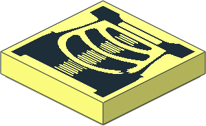 Tile  2 x  2 with Black Chest X-Ray and Broken Rib Pattern