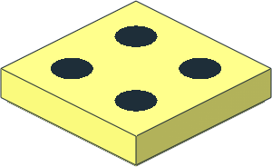 Tile  2 x  2 with  4 Black Dots Pattern