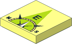 Tile  2 x  2 with Compass East in Lime Pointer Pattern