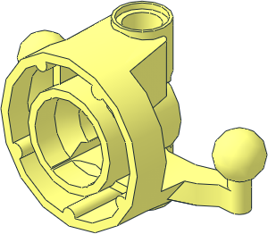 Technic Steering Wheel Bearing w/ 2 Pegholes & 2 Ball Joint Arms