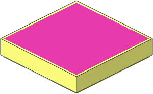 Tile  2 x  2 with Dark Pink Top Pattern