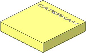 Tile  2 x  2 with Silver "CATERHAM" Pattern