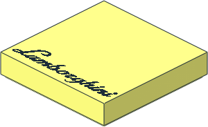 Tile  2 x  2 with Black "Lamborghini" Pattern