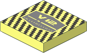 Tile  2 x  2 with "V12" Carbon Fiber Pattern
