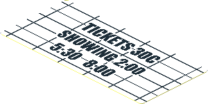 Sticker  1.8 x  3.8 with Cinema Timetable