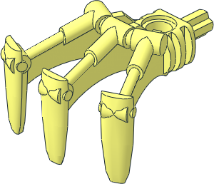 Constraction Claw Triple with Peghole and Axle