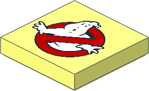 Tile  2 x  2 with Ghostbusters Logo Pattern
