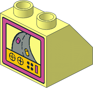 Duplo Slope  2 x  2 x  1.5 with TV Screen with Racing Game Pattern