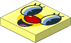 Tile  2 x  2 with PPG Smartphone Face with Red Nose Pattern