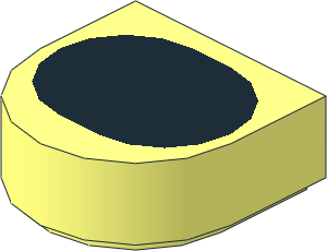 Tile  1 x  1 with Rounded End with Black Oval Pattern