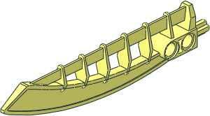 Constraction Blade 12L Curved with  2 Pinholes and Axle