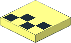 Tile  2 x  2 with  4 Black Squares Pattern