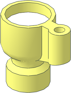 Minifig Cup Stein with Handle and White Drink Pattern