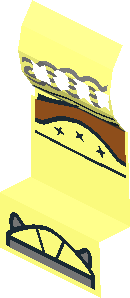 ~Minifig Leg Silver Celtic Tunic Hem, Dark Orange Knee Wrappings and Black Shoe Tips Pattern